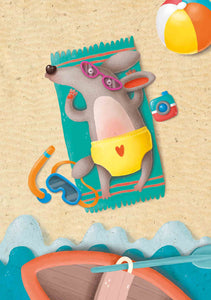 Perro en la playa