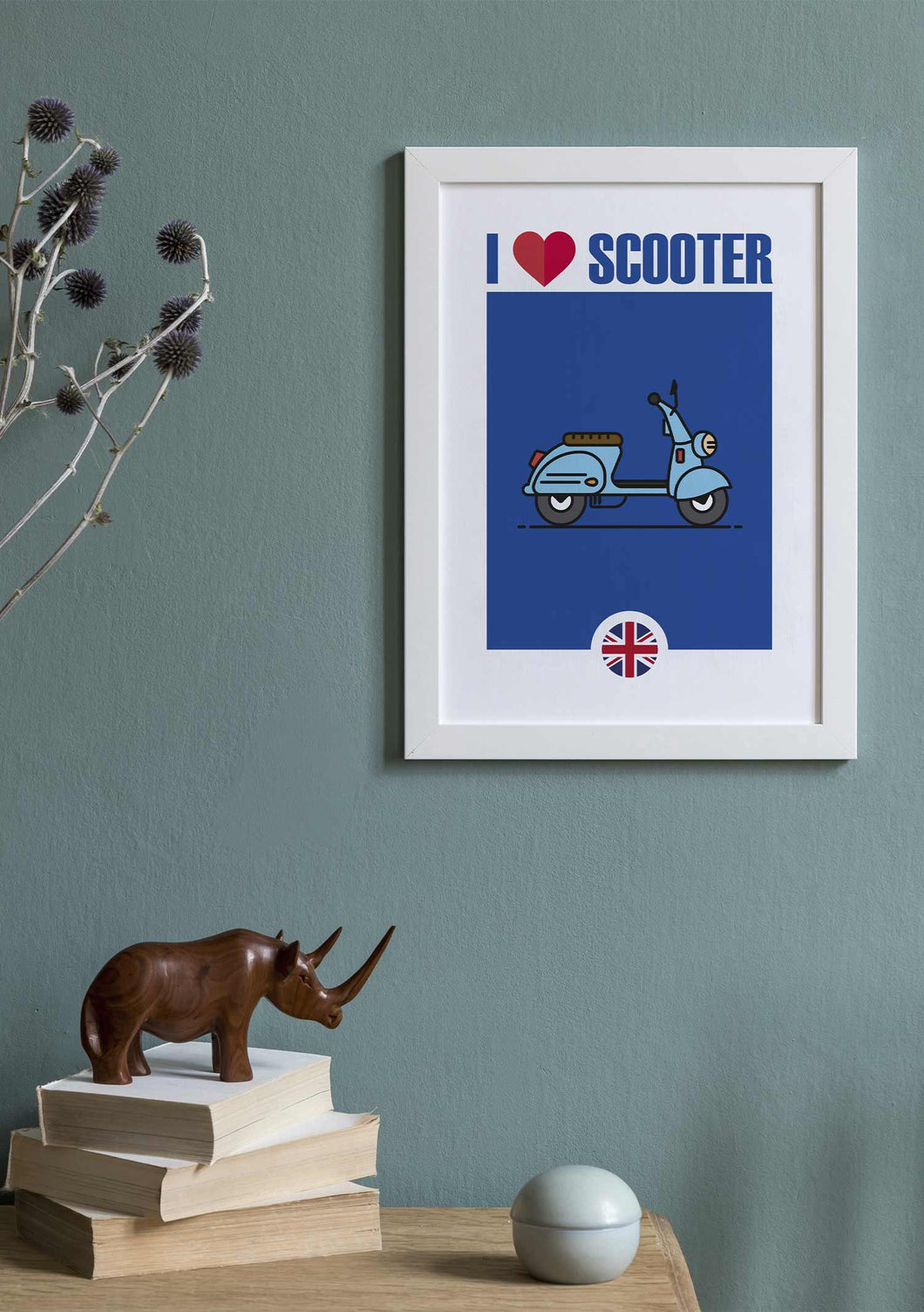 j'aime le scooter bleu