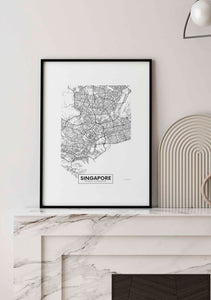 carte de Singapour 