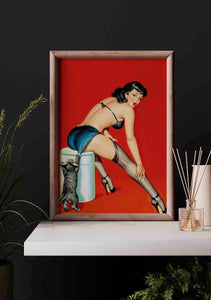 Pin Up chat jouant