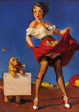 Charger l&#39;image dans la visionneuse de la galerie, Pin Up Dog avec signe
