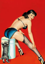 Charger l&#39;image dans la visionneuse de la galerie, Pin Up chat jouant
