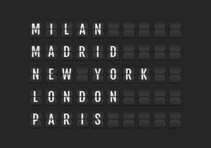 Milan Madrid New York Londres Paris