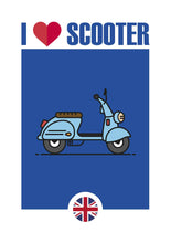 Charger l&#39;image dans la visionneuse de la galerie, j&#39;aime le scooter bleu
