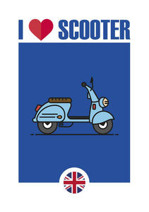 j'aime le scooter bleu
